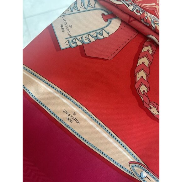 🔥NEW LOUIS VUITTON Silk Bejeweled Square Scarf ✨HOT GIFT❤️ GERNADINE Box / Bag - Picture 4 of 11